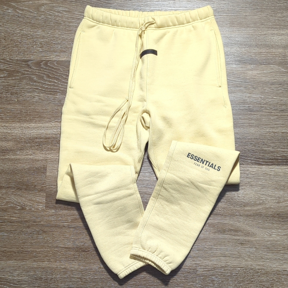 Fear Of God Essentials Sweatpants Exclusive Yellow - Men's Size Small